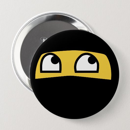 Badge Rond 10 Cm Lil mignon Ninja Emoji (Devant & derrière)