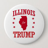 BADGE ROND 10 CM L'ILLINOIS POUR DONALD TRUMP (Devant)