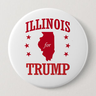 BADGE ROND 10 CM L'ILLINOIS POUR DONALD TRUMP