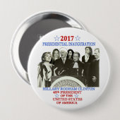 Badge Rond 10 Cm L'inauguration 2017 de Hillary (Devant & derrière)