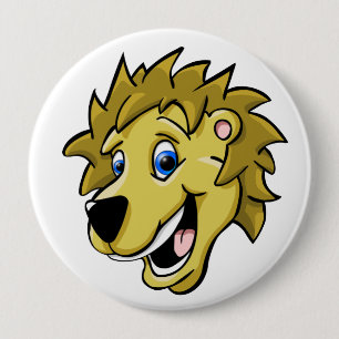 Badge Rond 10 Cm Lion de bande dessinée