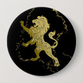 Badge Rond 10 Cm Lion Royal Doré (Devant)