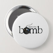 Badge Rond 10 Cm L'Islam est la bombe Faded.png (Devant & derrière)