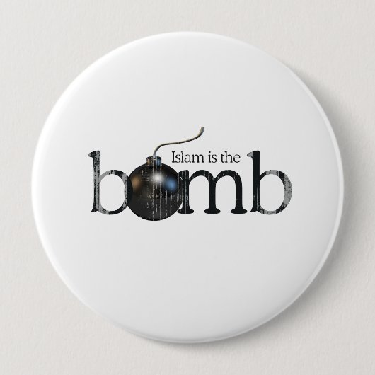 Badge Rond 10 Cm L'Islam est la bombe Faded.png (Devant)