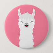 Badge Rond 10 Cm Llama alpaga (Devant)
