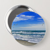 BADGE ROND 10 CM L'OCÉAN ATLANTIQUE (Devant & derrière)