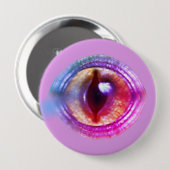 Badge Rond 10 Cm L'oeil du dragon d'Imaginaire violet enchanté (Devant & derrière)