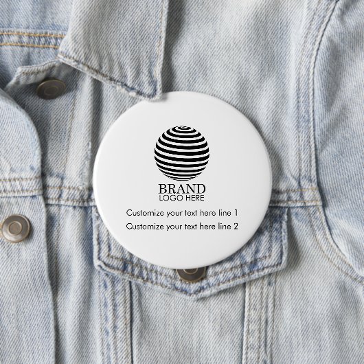 Badge Rond 10 Cm Logo d'entreprise moderne sur mesure (En situation)
