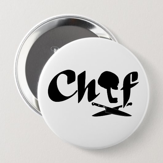 Badge Rond 10 Cm Logo du chef (Devant & derrière)