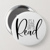 Badge Rond 10 Cm Louveur du livre de lecture (Devant & derrière)