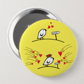 Badge Rond 10 Cm LOVE ECHO - Comic Birds Tweetlercools 1 (Devant & derrière)