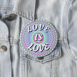 Badge Rond 10 Cm Love Is Love Pride Button