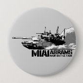 Badge Rond 10 Cm M1 Abrams (Devant)