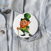 Badge Rond 10 Cm M. Bouton LEPRECHAUN (En situation)
