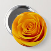 Badge Rond 10 Cm Macro rose jaune (Devant & derrière)