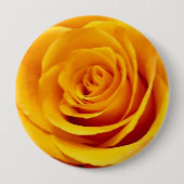 Badge Rond 10 Cm Macro rose jaune (Devant)