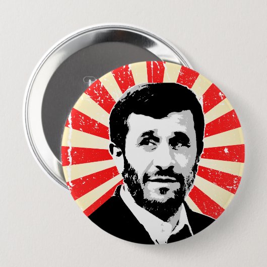 Badge Rond 10 Cm Mahmoud Ahmadinejad (Devant & derrière)