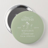 Badge Rond 10 Cm Maillots de bain et martinis Élégant enterrement d (Devant & derrière)