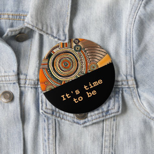 Badge Rond 10 Cm Main Tirée Par EDDArt - Thoughts 1