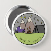 Badge Rond 10 Cm Maintenez-le simple (Devant & derrière)