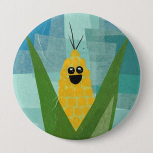 Badge Rond 10 Cm Maïs ! Vegeta-Bouton