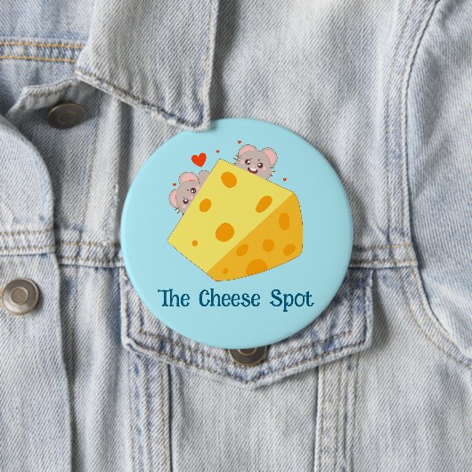 Badge Rond 10 Cm Maisons Et Fromage (En situation)