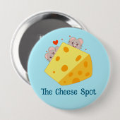 Badge Rond 10 Cm Maisons Et Fromage (Devant & derrière)