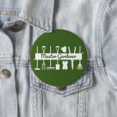 Badge Rond 10 Cm Maître jardinier forestier moderne simple (En situation)