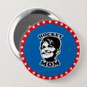 Badge Rond 10 Cm Maman du hockey (Devant & derrière)