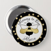 Badge Rond 10 Cm Maman to Bee Gold Confetti (Devant & derrière)