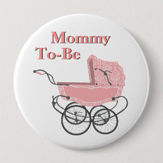 Badge Rond 10 Cm Maman vintage rose de landau à être bouton de baby