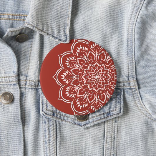 Badge Rond 10 Cm Mandala boho bohemian (En situation)