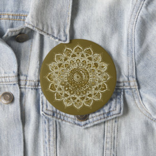Badge Rond 10 Cm Mandala coloré chic de style indien 4