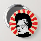 Badge Rond 10 Cm Manmohan Singh (Devant & derrière)