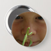 Badge Rond 10 Cm Mantis religiosa (Devant & derrière)