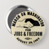Badge Rond 10 Cm marche sur le bouton de Washington 1963 (Devant & derrière)