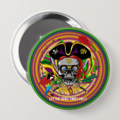 Badge Rond 10 Cm Mardi gras (Devant & derrière)