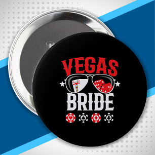 Badge Rond 10 Cm Mariage à Vegas - Mariée - Enterrement de vie de j