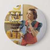 Badge Rond 10 Cm Mariage ou concombres ? (Devant)