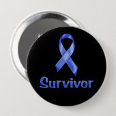 Badge Rond 10 Cm Marine du survivant du cancer (Devant & derrière)