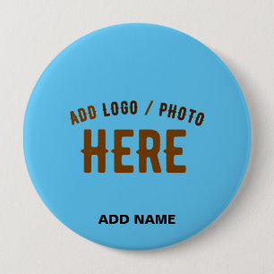 BADGE ROND 10 CM MARQUE VÉRIFIÉE SKY BLEU MODERNE ET MODERNE