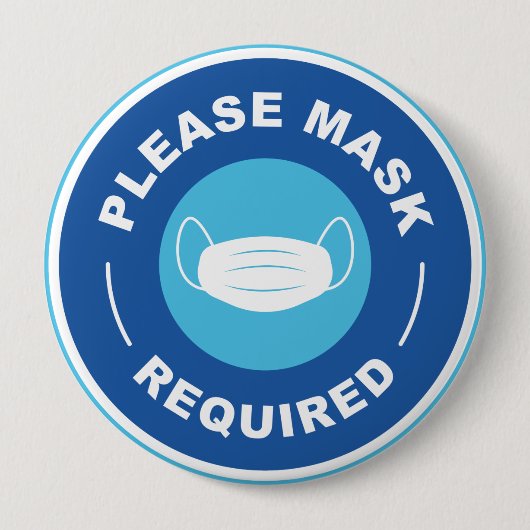 Badge Rond 10 Cm Masque requis (Devant)