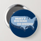BADGE ROND 10 CM MATT DUNNE POUR LE GOUVERNEUR (Devant & derrière)