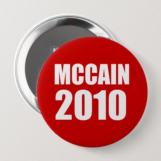 BADGE ROND 10 CM MCCAIN 2010 (Devant & derrière)