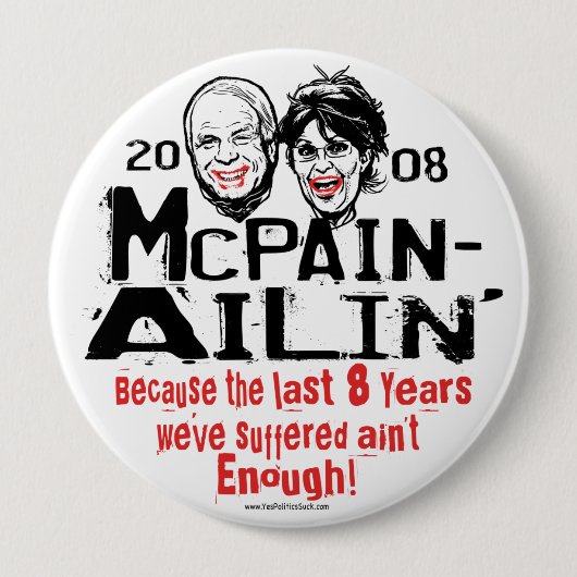 Badge Rond 10 Cm McPain Ailin 2008 (Devant)