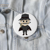 Badge Rond 10 Cm Méchant de Noël (En situation)