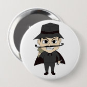 Badge Rond 10 Cm Méchant de Noël (Devant & derrière)