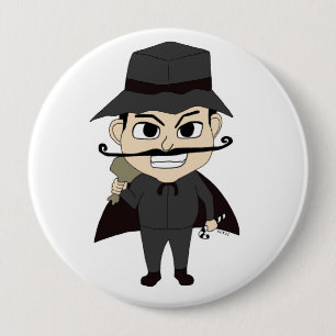 Badge Rond 10 Cm Méchant de Noël