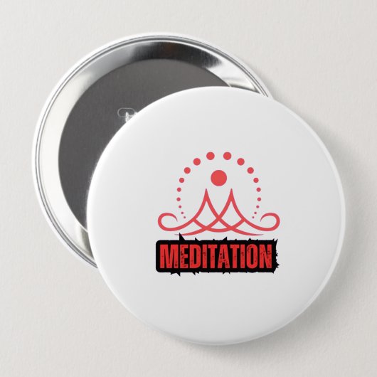 Badge Rond 10 Cm Méditation de la conscience (Devant & derrière)