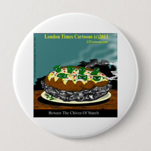 Badge Rond 10 Cm Méfiez-Vous De La Ciboulette De Pomme De Terre Amu